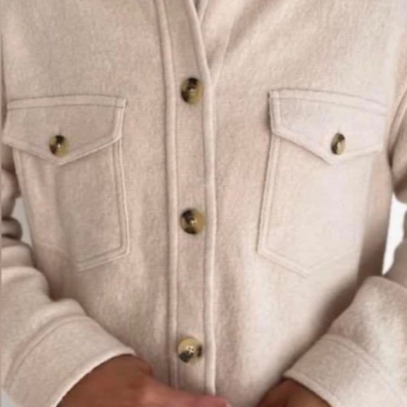 NWT XXS Wilfred by ARITZIA ganna jacket ‘bone’ wool shacket - Picture 4 of 10